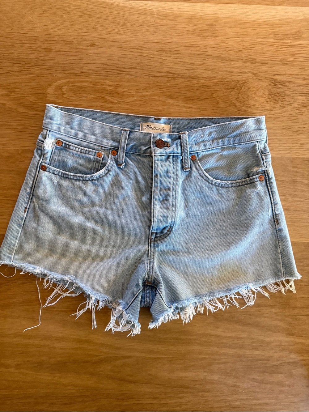 Madewell Light Wash Denim Cutoff Shorts - Size 26